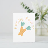 Carte Postale Bouquet de carottes de Pâques joyeuses  (Debout devant)
