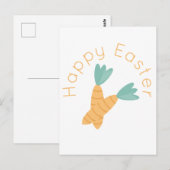 Carte Postale Bouquet de carottes de Pâques joyeuses  (Devant / Derrière)