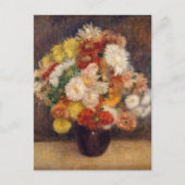Carte Postale Bouquet de chrysanthèmes | Renoir (Devant)