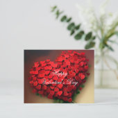 Carte Postale Bouquet de cœurs rouges valentin (Debout devant)