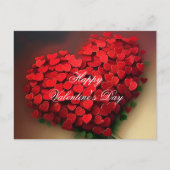 Carte Postale Bouquet de cœurs rouges valentin (Devant)