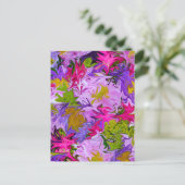 Carte Postale Bouquet de Couleurs Design d'Art Abstrait Floral (Debout devant)