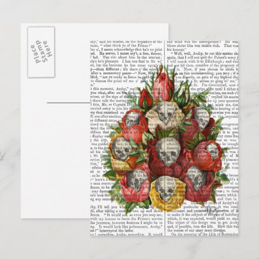 Carte Postale Bouquet de crânes (Devant / Derrière)