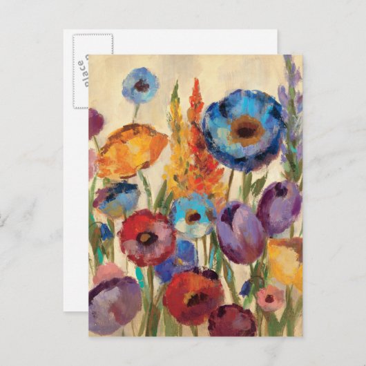 Carte Postale Bouquet de fleurs (Devant / Derrière)