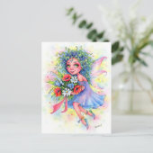 Carte postale Bouquet de fleurs (Debout devant)