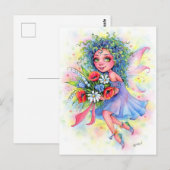 Carte postale Bouquet de fleurs (Devant / Derrière)