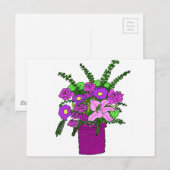 Carte Postale Bouquet de fleurs (Devant / Derrière)