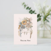 Carte Postale Bouquet de fleurs Boho et Merci Dreamcatcher (Debout devant)