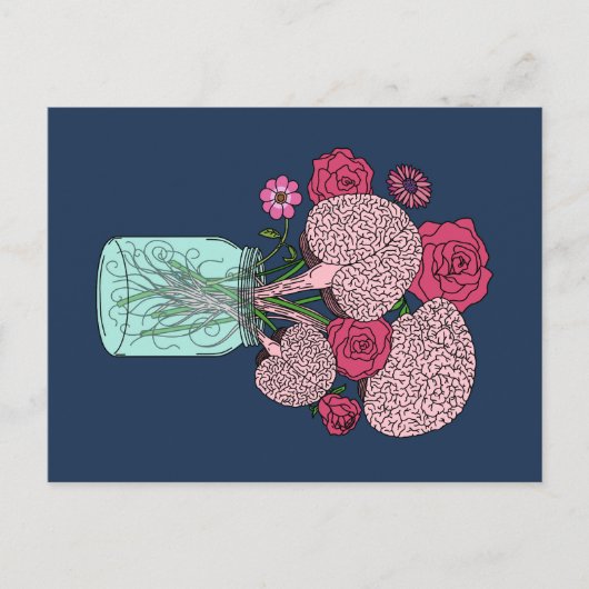 Carte Postale Bouquet de fleurs cérébrales (Devant)