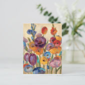 Carte Postale Bouquet de fleurs colorées (Debout devant)