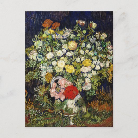 Carte Postale Bouquet de fleurs dans un vase de Vincent Van Gogh (Devant)