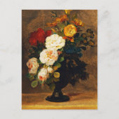 Carte Postale Bouquet de fleurs dans vase antique (Devant)