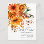 Carte Postale Bouquet de fleurs d'automne Faire-part mobile (Devant)