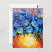 Carte Postale Bouquet de fleurs de maïs (Devant / Derrière)