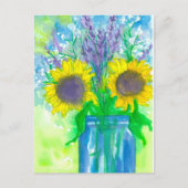 Carte Postale Bouquet de fleurs de soleil (Devant)