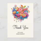 Carte Postale Bouquet de fleurs d'été Whimsical Boho (Devant)