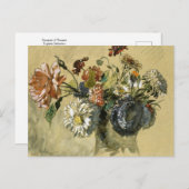 Carte postale Bouquet de fleurs d'Eugène Delacroix (Devant / Derrière)