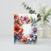 Carte Postale Bouquet de fleurs Elégante aquarelle (Debout devant)