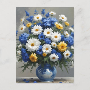 Carte Postale Bouquet de fleurs Elégante aquarelle