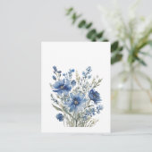 Carte Postale Bouquet de fleurs Elégante aquarelle (Debout devant)