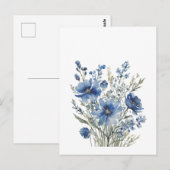 Carte Postale Bouquet de fleurs Elégante aquarelle (Devant / Derrière)