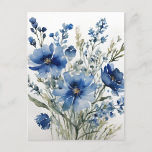 Carte Postale Bouquet de fleurs Elégante aquarelle