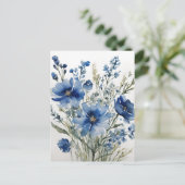 Carte Postale Bouquet de fleurs Elégante aquarelle (Debout devant)