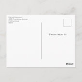 Carte Postale Bouquet de fleurs gris-jaune orange (Dos)