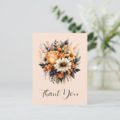 Carte Postale Bouquet de fleurs gris orange (Debout devant)