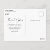 Carte Postale Bouquet de fleurs gris orange (Dos)