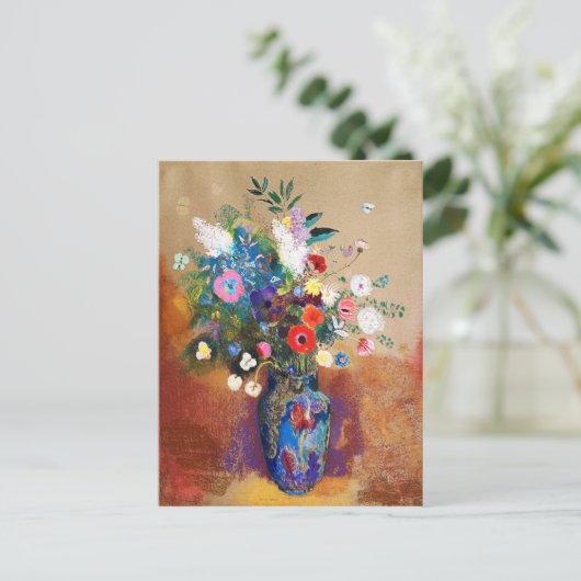 Carte Postale Bouquet de fleurs par Odilon Redon (Debout devant)
