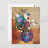 Carte Postale Bouquet de fleurs par Odilon Redon (Devant / Derrière)