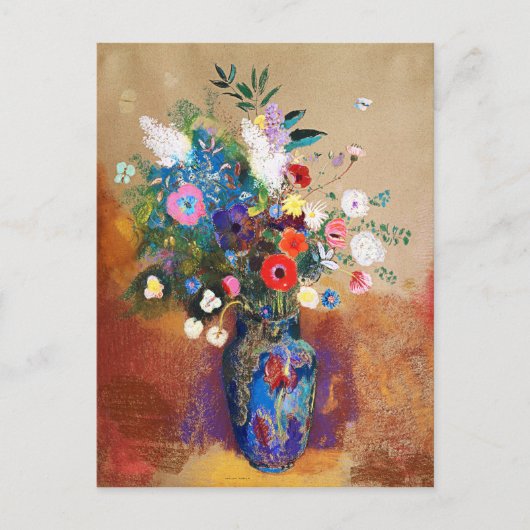 Carte Postale Bouquet de fleurs par Odilon Redon (Devant)