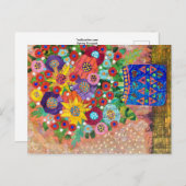 Carte Postale Bouquet de fleurs printanières (Devant / Derrière)