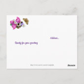 Carte Postale Bouquet de fleurs printanières Merci l'ami (Dos)