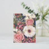 Carte Postale Bouquet de fleurs romantique (Debout devant)