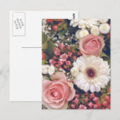 Carte Postale Bouquet de fleurs romantique (Devant / Derrière)