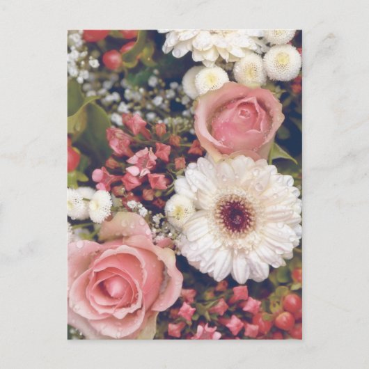 Carte Postale Bouquet de fleurs romantique (Devant)