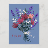 Bouquet de fleurs sauvages I TU ME MANQUES Joli PE