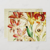 Carte Postale Bouquet de fleurs Vintages fanées 5 (Devant / Derrière)