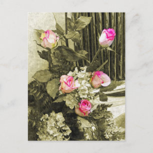 Carte Postale Bouquet de mariage vintage