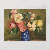 Carte Postale Bouquet de peintures d'art impressionniste Rose Re (Devant)