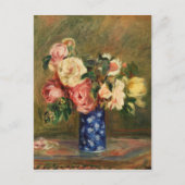 Carte Postale Bouquet de peintures d'art impressionniste Rose Re (Devant)