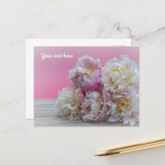 Carte Postale Bouquet de pivoines roses