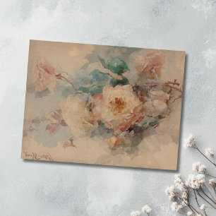 Carte Postale Bouquet de Rose - Franz Bischoff