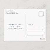 Carte Postale Bouquet de rose grise florale simple et élégant (Dos)