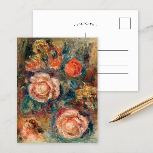 Carte Postale Bouquet de Rose | Renoir