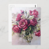 Carte Postale Bouquet de rose vintage (Devant / Derrière)