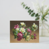 Carte postale Bouquet de rose vintage (Debout devant)