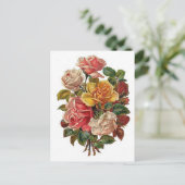 Carte Postale Bouquet de Roses (Debout devant)
